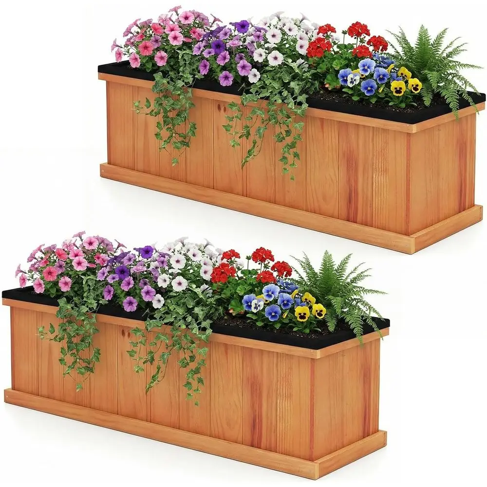 Set of 2 40x13x12 Inch Pine Raised Garden Beds with Drainage, Removable Bottom, Suitable for Indoor and Outdoor Planting
Set of 2 40x13x12 Inch Pine Raised Garden Beds with Drainage, Removable Bottom, Suitable for Indoor and Outdoor Planting