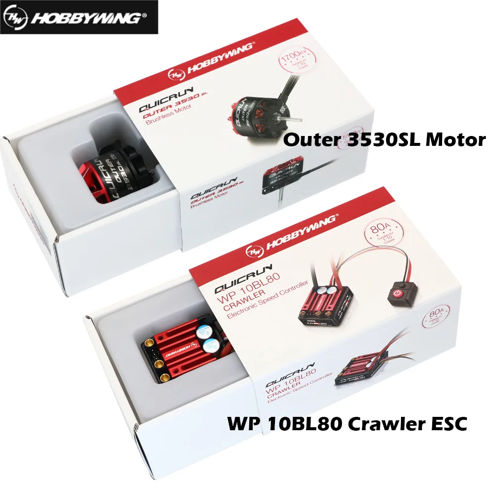 Бесколлекторные моторы HobbyWing QuicRun Outer 3530SL без датчиков 1700KV 2200KV и регулятор скорости WP-10BL80 80A для радиоуправляемых краулеров 1/10 1/12
Бесколлекторные моторы HobbyWing QuicRun Outer 3530SL без датчиков 1700KV 2200KV и регулятор скорости WP-10BL80 80A для радиоуправляемых краулеров 1/10 1/12