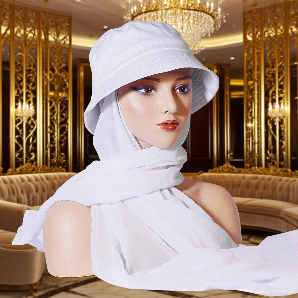 Women Brim Bandana Cap Chiffon Instant Scarf Hat Outdoor Visor Pre-Tied Turban Muslim Hijab Jersey Shawl Baseball Cap Headwrap
Women Brim Bandana Cap Chiffon Instant Scarf Hat Outdoor Visor Pre-Tied Turban Muslim Hijab Jersey Shawl Baseball Cap Headwrap