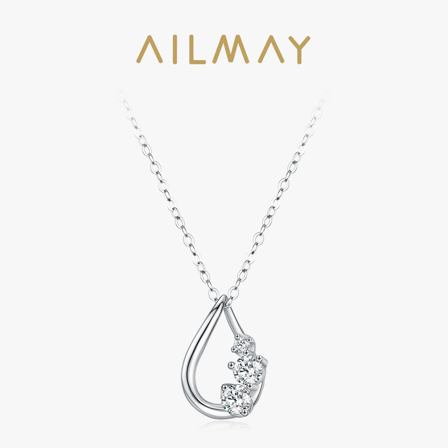 Ailmay Exquisite 925 Sterling Silver Necklace Waterdrop Shaped Pendant with Cubic Zirconia Elegant Lady Necklace Jewelry
Ailmay Exquisite 925 Sterling Silver Necklace Waterdrop Shaped Pendant with Cubic Zirconia Elegant Lady Necklace Jewelry