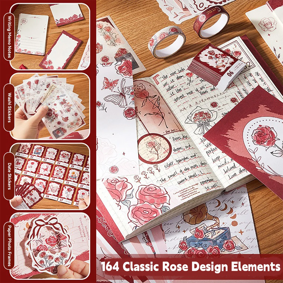 Retro 164 Pieces of Hand Book Material Set Kawaii Stickers Korean Stationery One Set To Meet Your DIY Needs Cultural Supplies
Retro 164 Pieces of Hand Book Material Set Kawaii Stickers Korean Stationery One Set To Meet Your DIY Needs Cultural Supplies