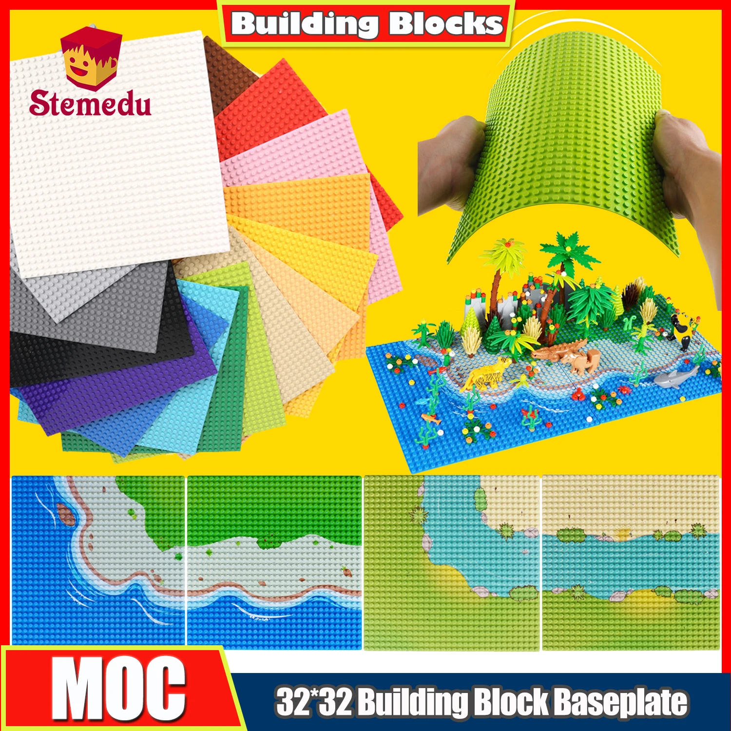 Brick Baseplate 32x32 with Beach Pattern 32*32 Classic Base Plate Building Blocks Compatible With Legoeds Kid Children Toys Gift
Brick Baseplate 32x32 with Beach Pattern 32*32 Classic Base Plate Building Blocks Compatible With Legoeds Kid Children Toys Gift