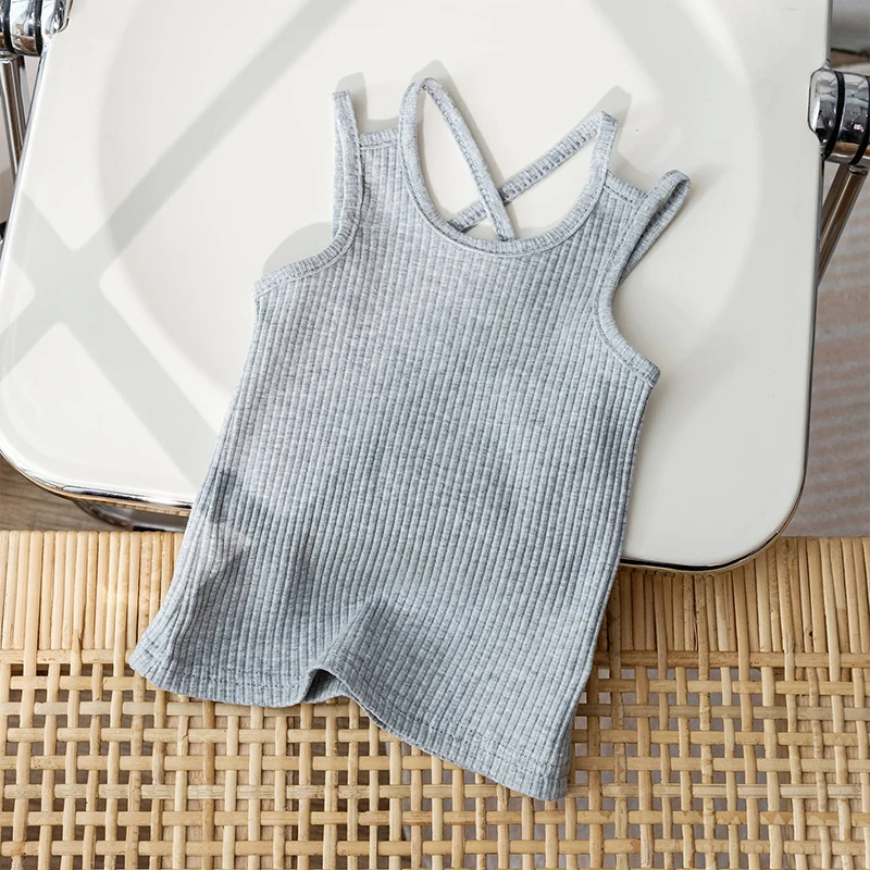 Korean Children's 2023 sSummer Girls Fashion Clothes Knitted Vest Cotton Sleeveless Cute Tops One Piece T-Shirt From 2 To 8 Year
Korean Children's 2023 sSummer Girls Fashion Clothes Knitted Vest Cotton Sleeveless Cute Tops One Piece T-Shirt From 2 To 8 Year