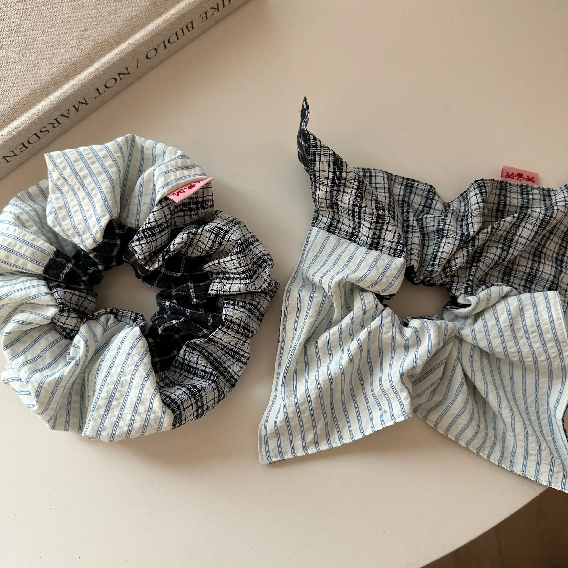 Premium Large Scrunchie Blue Black Grid Plaid Retro Handmade High Elasticity Hair Band for Women Daily Essential Accessories
Premium Large Scrunchie Blue Black Grid Plaid Retro Handmade High Elasticity Hair Band for Women Daily Essential Accessories
