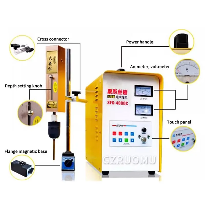 SFX-4000C 3000W Electrical Pulse EDM Punch Machine Electrical Discharge Machining (EDM) Taps Bolts Screws Drill
SFX-4000C 3000W Electrical Pulse EDM Punch Machine Electrical Discharge Machining (EDM) Taps Bolts Screws Drill