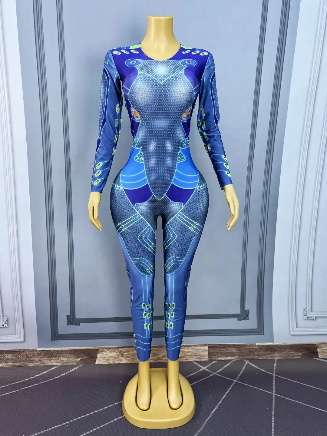 Women Sexy Bodycon Long Sleeve Jumpsuit Singer Dancer Nightclub Pole Dance Costume Stage Performance Halloween Outfit
Women Sexy Bodycon Long Sleeve Jumpsuit Singer Dancer Nightclub Pole Dance Costume Stage Performance Halloween Outfit