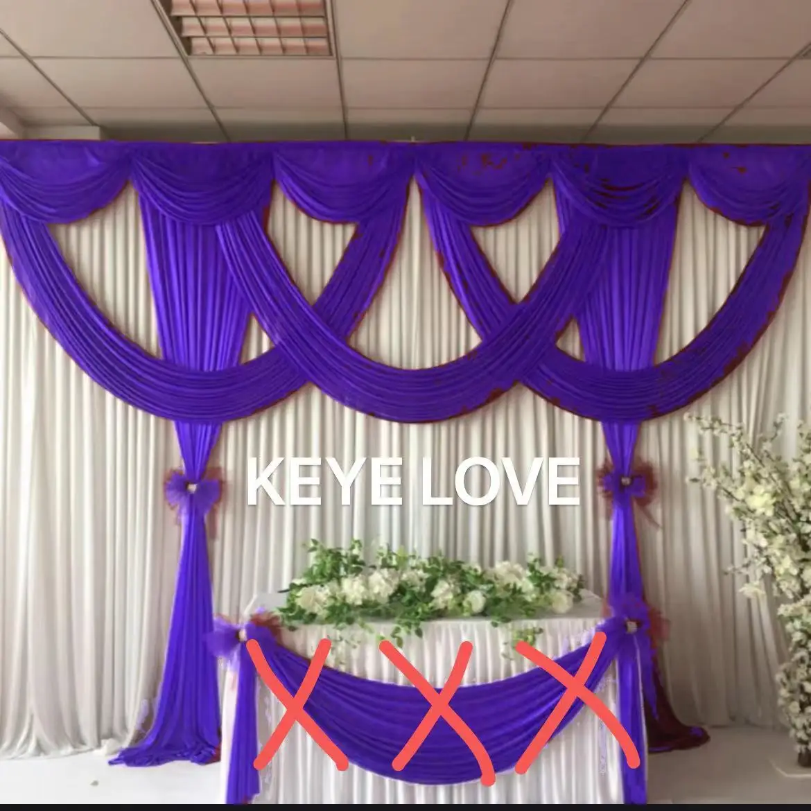 10ft x10ft ice silk drape with tutu bow backdrop wedding party curtain decoration
10ft x10ft ice silk drape with tutu bow backdrop wedding party curtain decoration