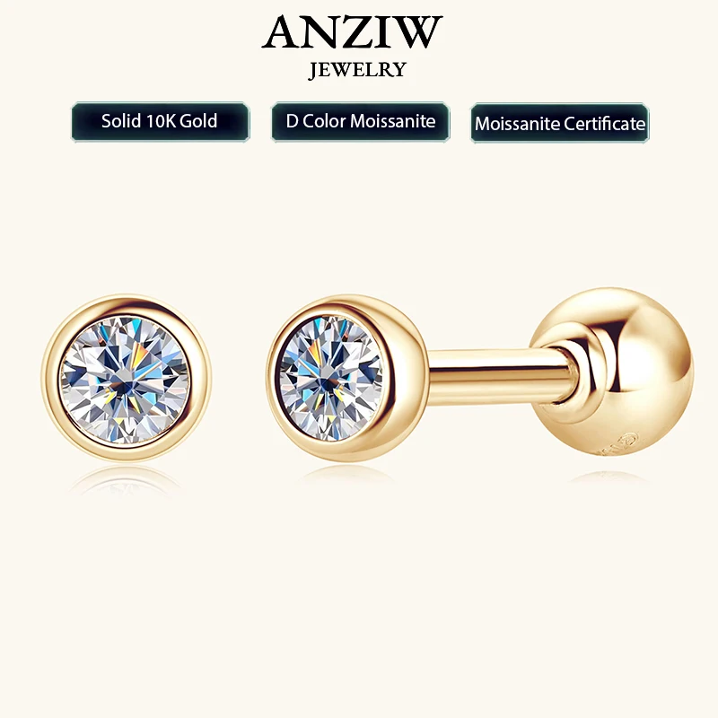 10K Real Gold 2.1mm D Moissanite Studs Mini Earrings Yellow Gold Simple Wedding Jewelry for Women Men Couple Bezel Lab Diamond
10K Real Gold 2.1mm D Moissanite Studs Mini Earrings Yellow Gold Simple Wedding Jewelry for Women Men Couple Bezel Lab Diamond