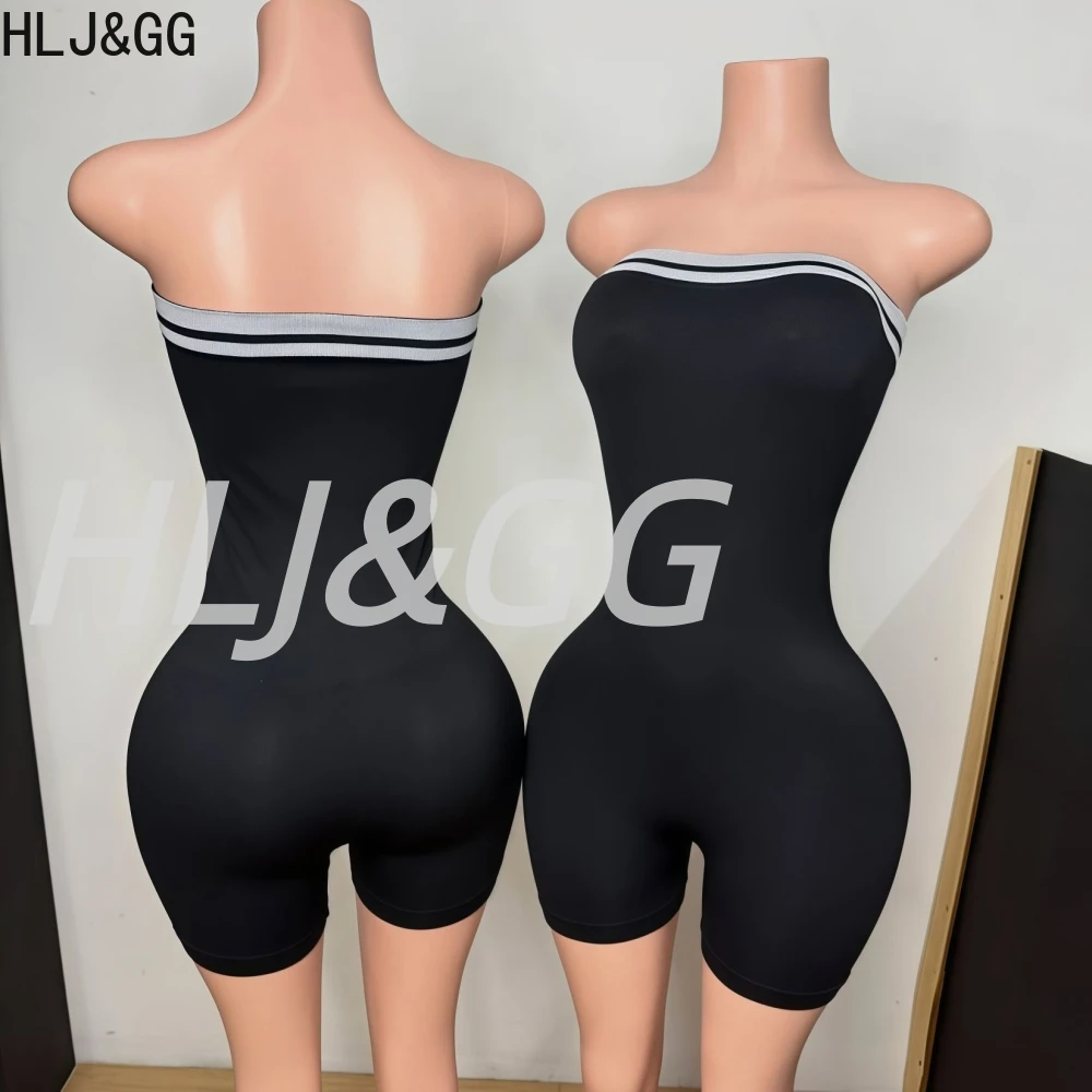 HLJ&GG Sexy Stripe Splicing Stretchy Bodycon One Peice Rompers Women Off Shoulder Sleeveless Backless Slim Jumpsuits Clubwear
HLJ&GG Sexy Stripe Splicing Stretchy Bodycon One Peice Rompers Women Off Shoulder Sleeveless Backless Slim Jumpsuits Clubwear