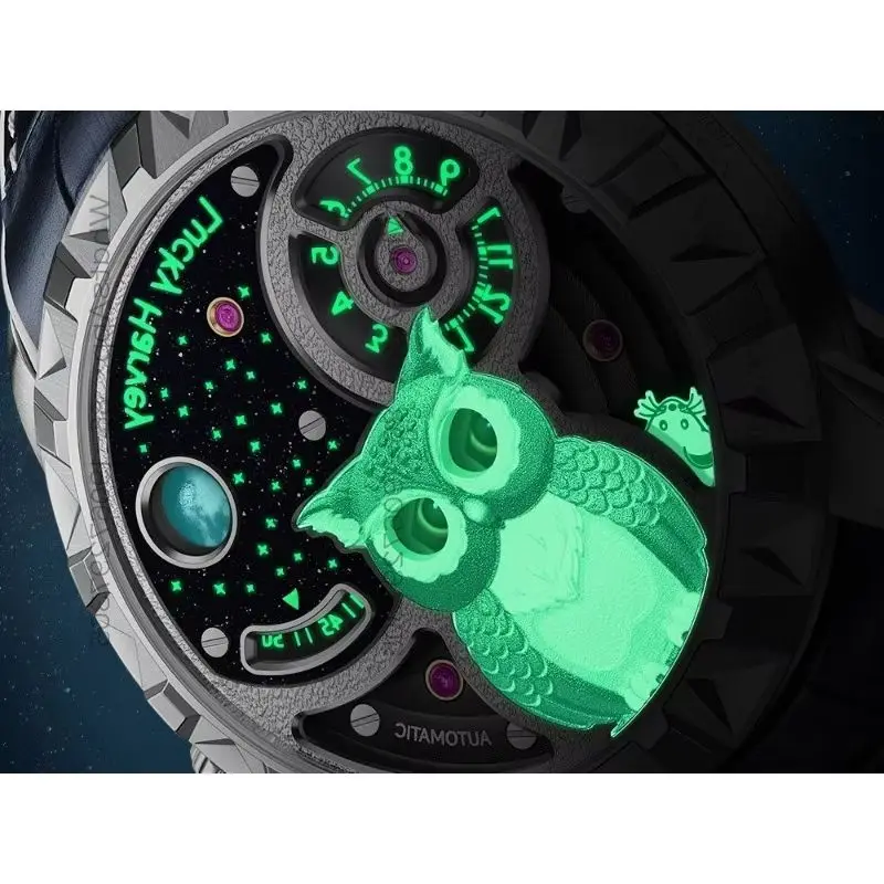 ZZZ Da Qin Wang Jian LUCKY HARVEY Fun Series Owl Men's Watch Automatic Luminous Mechanical Watch
ZZZ Da Qin Wang Jian LUCKY HARVEY Fun Series Owl Men's Watch Automatic Luminous Mechanical Watch