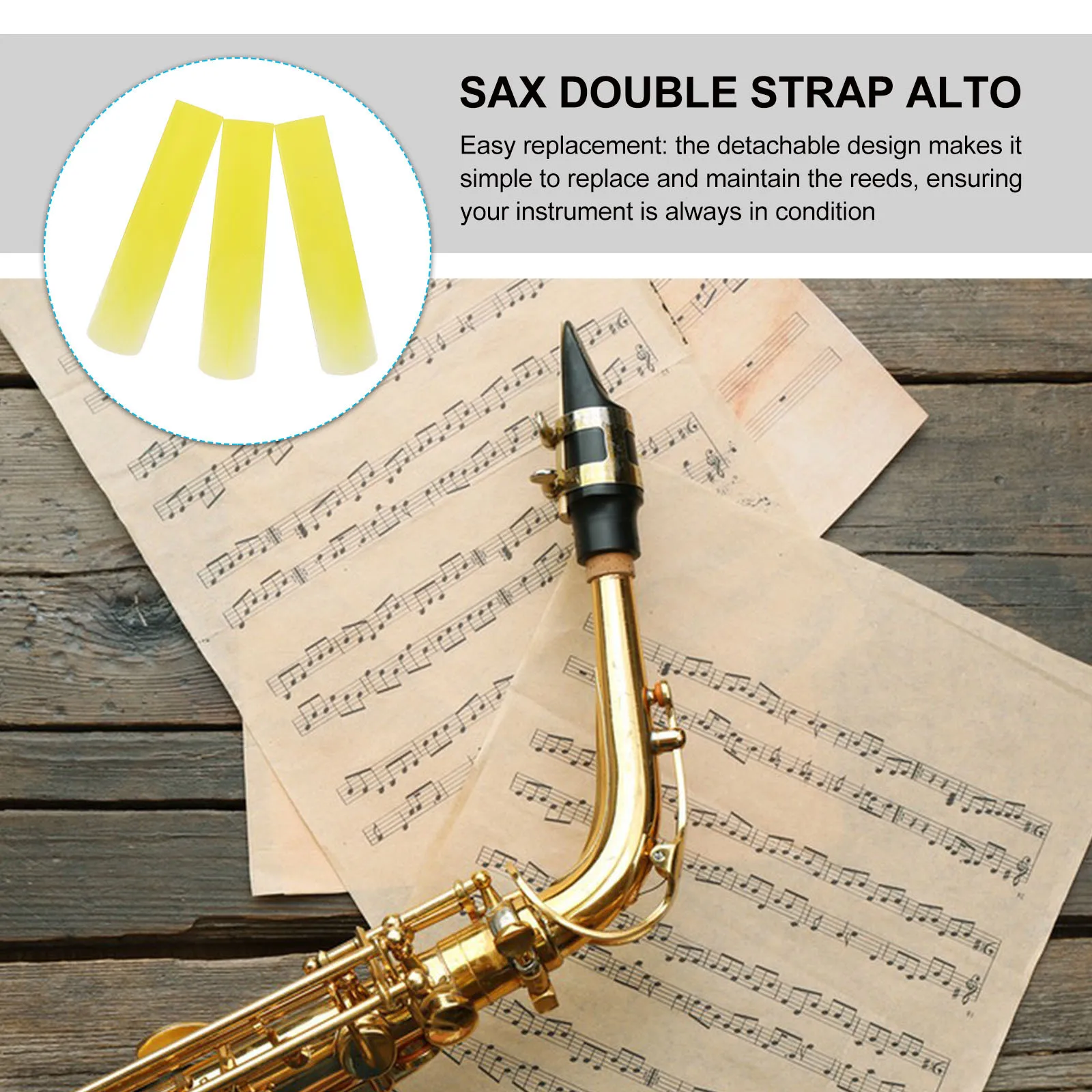 3Pcs Resin Tenor Saxophone Reeds Detachable Easy Replacement Suitable for Practice Performance Musical Accessories