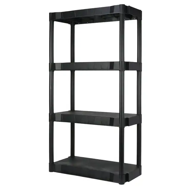 Hyper Tough Black Plastic 4-Tier 56.2" H x 30"" W x 13.8" D, 280lb Total Capacity
Hyper Tough Black Plastic 4-Tier 56.2" H x 30"" W x 13.8" D, 280lb Total Capacity