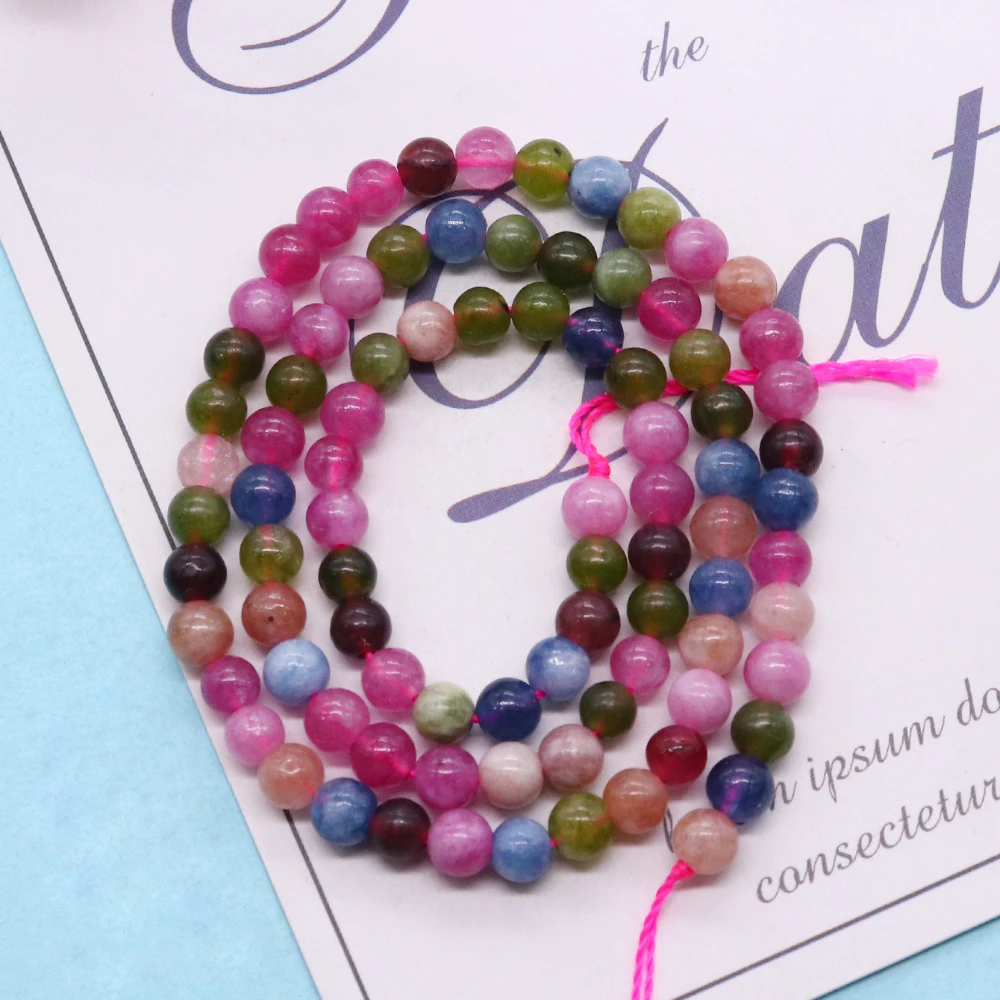 4/6/8/10mm Colorful Tourmaline Round Loose Beads Natural Smooth Gemstone Round Handmade Jewelry Making DIY Bracelet Necklace
4/6/8/10mm Colorful Tourmaline Round Loose Beads Natural Smooth Gemstone Round Handmade Jewelry Making DIY Bracelet Necklace