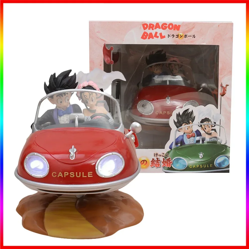 18CM Anime Dragon Ball Z Son Goku And Chichi Wedding Figure Car Model Toy Gift With Light Up And Sound Action PVC Collectible
18CM Anime Dragon Ball Z Son Goku And Chichi Wedding Figure Car Model Toy Gift With Light Up And Sound Action PVC Collectible