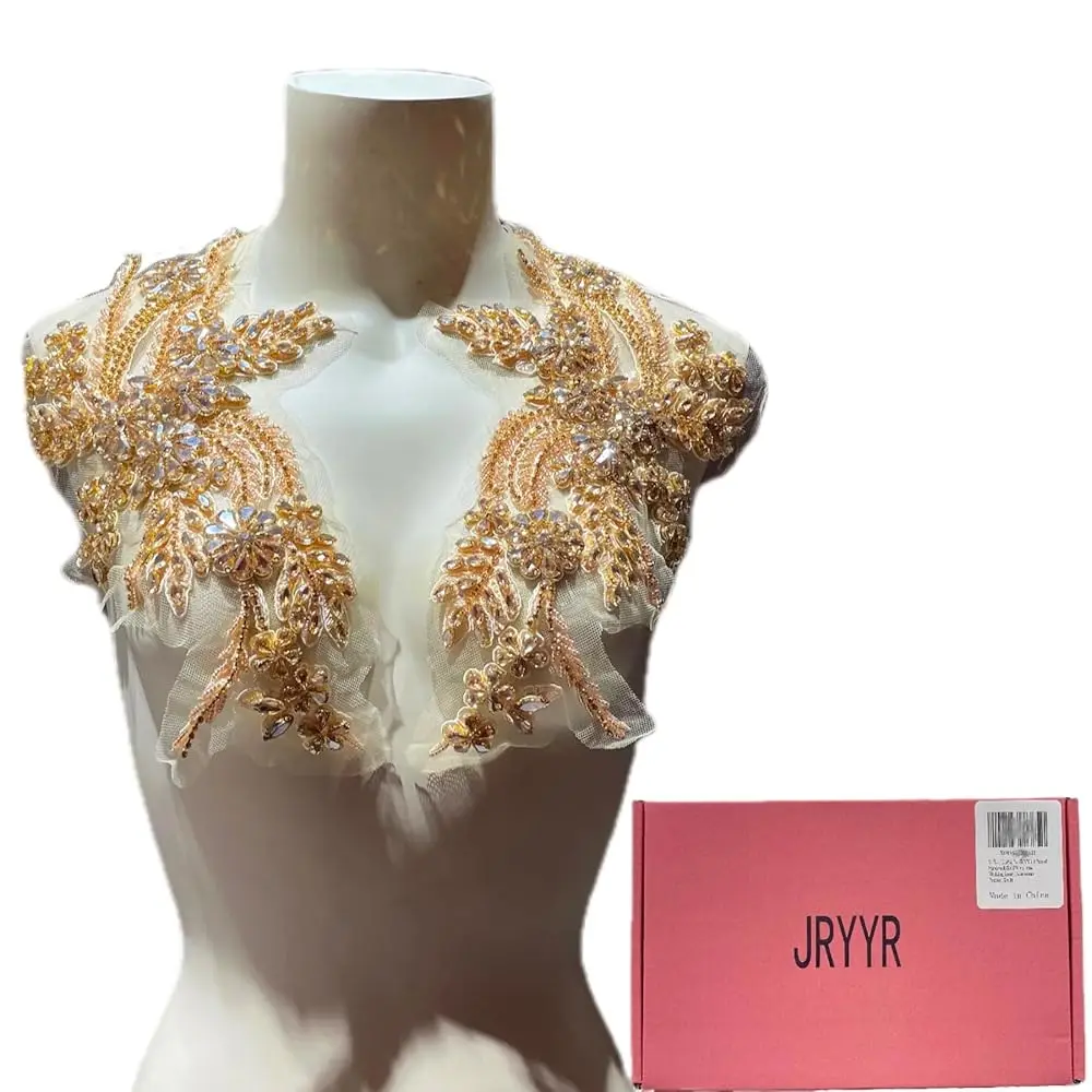 HandmadeChampagne appliqué, Rhinestone appliqué for Dresses, Garments, Skirts, Bags, Jewelry and Other Decorative Accessories
HandmadeChampagne appliqué, Rhinestone appliqué for Dresses, Garments, Skirts, Bags, Jewelry and Other Decorative Accessories