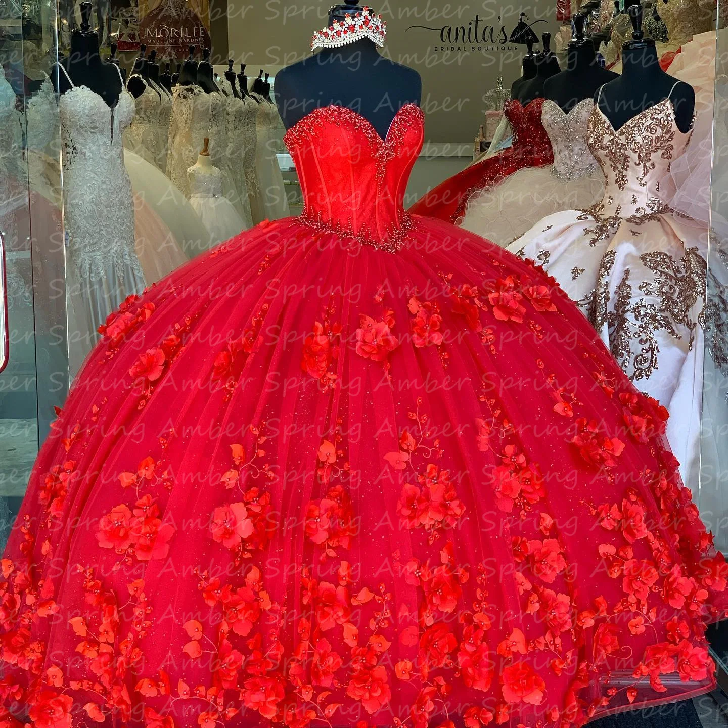 Stuning Red Girl Quinceanera Dresses Beads 3D Floral Exposed Boning Princess Birthday Party Gowns vestidos de 15 anos
Stuning Red Girl Quinceanera Dresses Beads 3D Floral Exposed Boning Princess Birthday Party Gowns vestidos de 15 anos