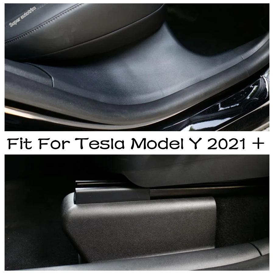 Front Row Seat Rear Door Sill Guards Protector Cover Trim Black Interior Modified Accessories Fit For Tesla Model Y 2021 2022
Front Row Seat Rear Door Sill Guards Protector Cover Trim Black Interior Modified Accessories Fit For Tesla Model Y 2021 2022