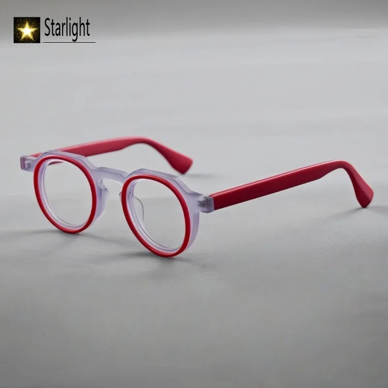 Patchwork Acetate Retro Two-color Round Glasses Frames Men for Myopia Eyewear Women Eyeglasses Frame Reading Optical Man 138mm
Patchwork Acetate Retro Two-color Round Glasses Frames Men for Myopia Eyewear Women Eyeglasses Frame Reading Optical Man 138mm