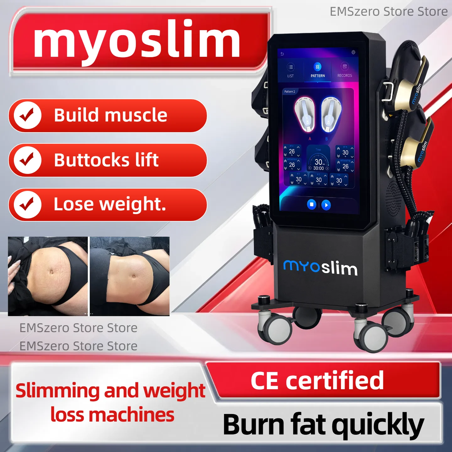 Professional myoslim NEO radiofrequency machine slimming muscle stimulation myoslim PRO super sculpting therapy weight loss
Professional myoslim NEO radiofrequency machine slimming muscle stimulation myoslim PRO super sculpting therapy weight loss