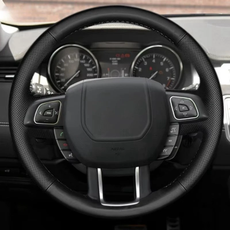Car Steering Wheel Hand Stitched Leather Cover Trim Braids on Steering Wheel For Land Rover Range Rover Evoque 2012-2018
Car Steering Wheel Hand Stitched Leather Cover Trim Braids on Steering Wheel For Land Rover Range Rover Evoque 2012-2018