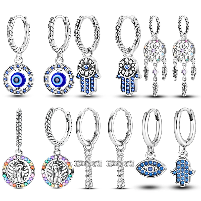 925 Sterling Silver Pendant Earrings Hoop Earrings Dreamcatcher Celtic Knot Cross Earrings for Women Party Fashion Jewelry Gifts
925 Sterling Silver Pendant Earrings Hoop Earrings Dreamcatcher Celtic Knot Cross Earrings for Women Party Fashion Jewelry Gifts