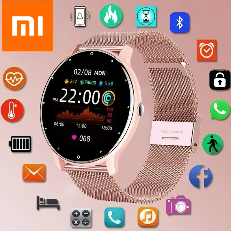 Xiaomi Smart watch Ladies Full touch Screen Sports Fitness watch IP67 waterproof Bluetooth For Android iOS Smart watch Female
Xiaomi Smart watch Ladies Full touch Screen Sports Fitness watch IP67 waterproof Bluetooth For Android iOS Smart watch Female