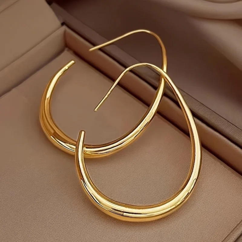 European and American Light Luxury Personality Hong Kong Style Fashion Geometric Round Earrings Women's High-end Niche Design Ex
European and American Light Luxury Personality Hong Kong Style Fashion Geometric Round Earrings Women's High-end Niche Design Ex