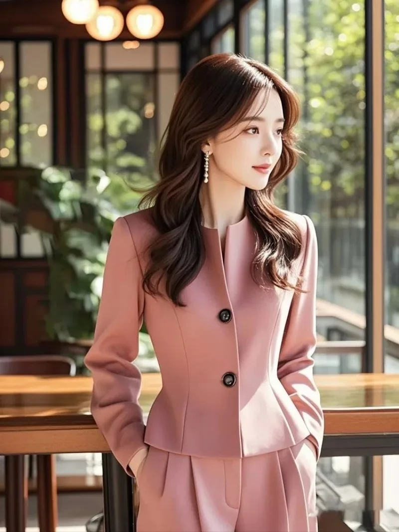 New High End Elegant Women's Suit Autumn Fashion O-neck Long Sleeve Slim Jacket Top + High Waist Wide Leg Pants Two Piece Set
New High End Elegant Women's Suit Autumn Fashion O-neck Long Sleeve Slim Jacket Top + High Waist Wide Leg Pants Two Piece Set