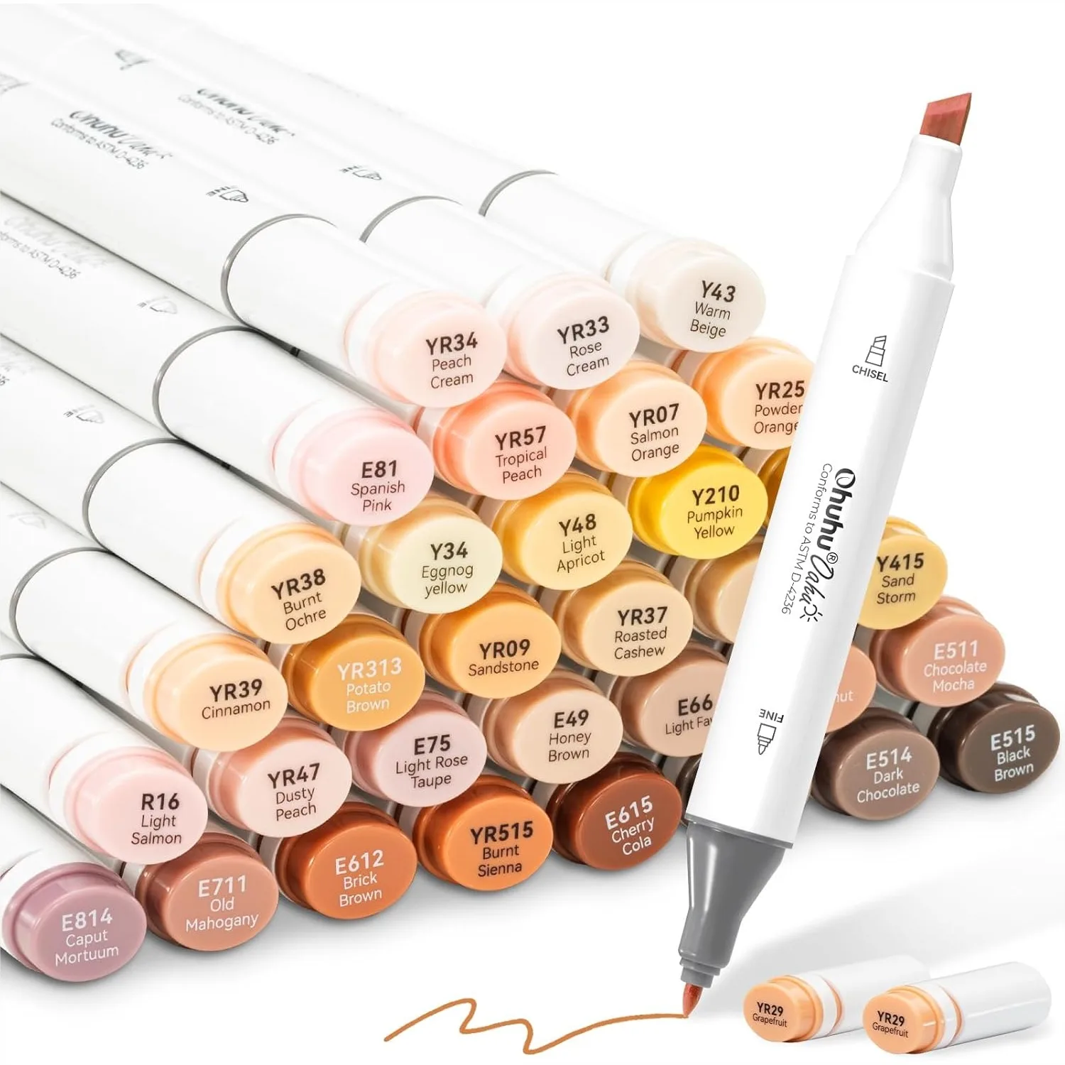 36 Skin Tone Alcohol Markers Set With Dual Tips For Artists Adults Coloring Illustration Refillable
36 Skin Tone Alcohol Markers Set With Dual Tips For Artists Adults Coloring Illustration Refillable