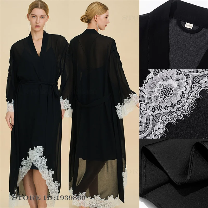 Sexy Perspective Long Robe Lingerie High Quality Women Sleepwear Nightgown Summer Chiffon Nightwear Home Dress Bathrobe Gown
Sexy Perspective Long Robe Lingerie High Quality Women Sleepwear Nightgown Summer Chiffon Nightwear Home Dress Bathrobe Gown