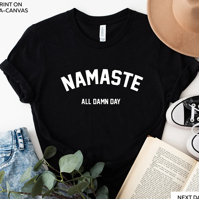 Mamaste All Damn Day Letters Printed Women's T-shirt Cotton Harajuku Mom Life Graphic Tee O Neck Tshirts T Shirts Droppshipping
Mamaste All Damn Day Letters Printed Women's T-shirt Cotton Harajuku Mom Life Graphic Tee O Neck Tshirts T Shirts Droppshipping
