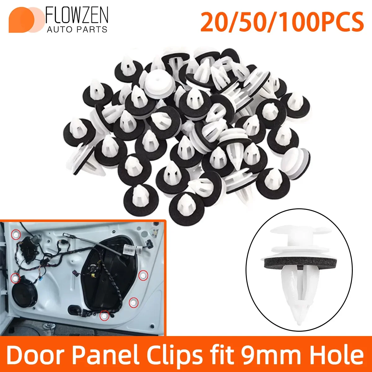 20/50/100PCS Door Panel Clips Plastic Retainer Fasteners Universal Car Interior Trim Panel Fixed Buckle Fits 9mm Hole
20/50/100PCS Door Panel Clips Plastic Retainer Fasteners Universal Car Interior Trim Panel Fixed Buckle Fits 9mm Hole