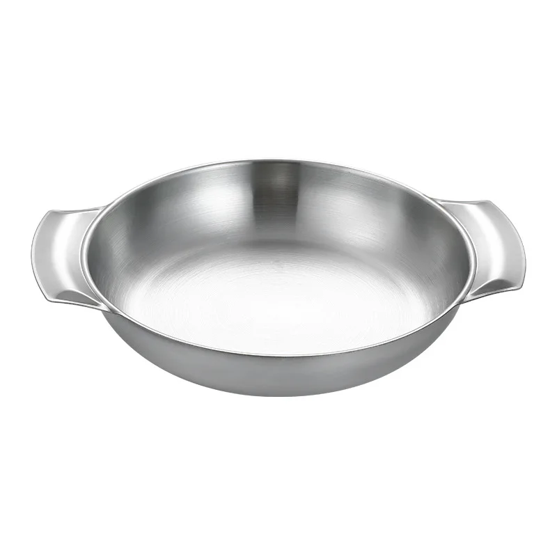 Creative restaurant stainless steel round plate golden silver double ear baking plate for dessert cake pasta plate
Creative restaurant stainless steel round plate golden silver double ear baking plate for dessert cake pasta plate