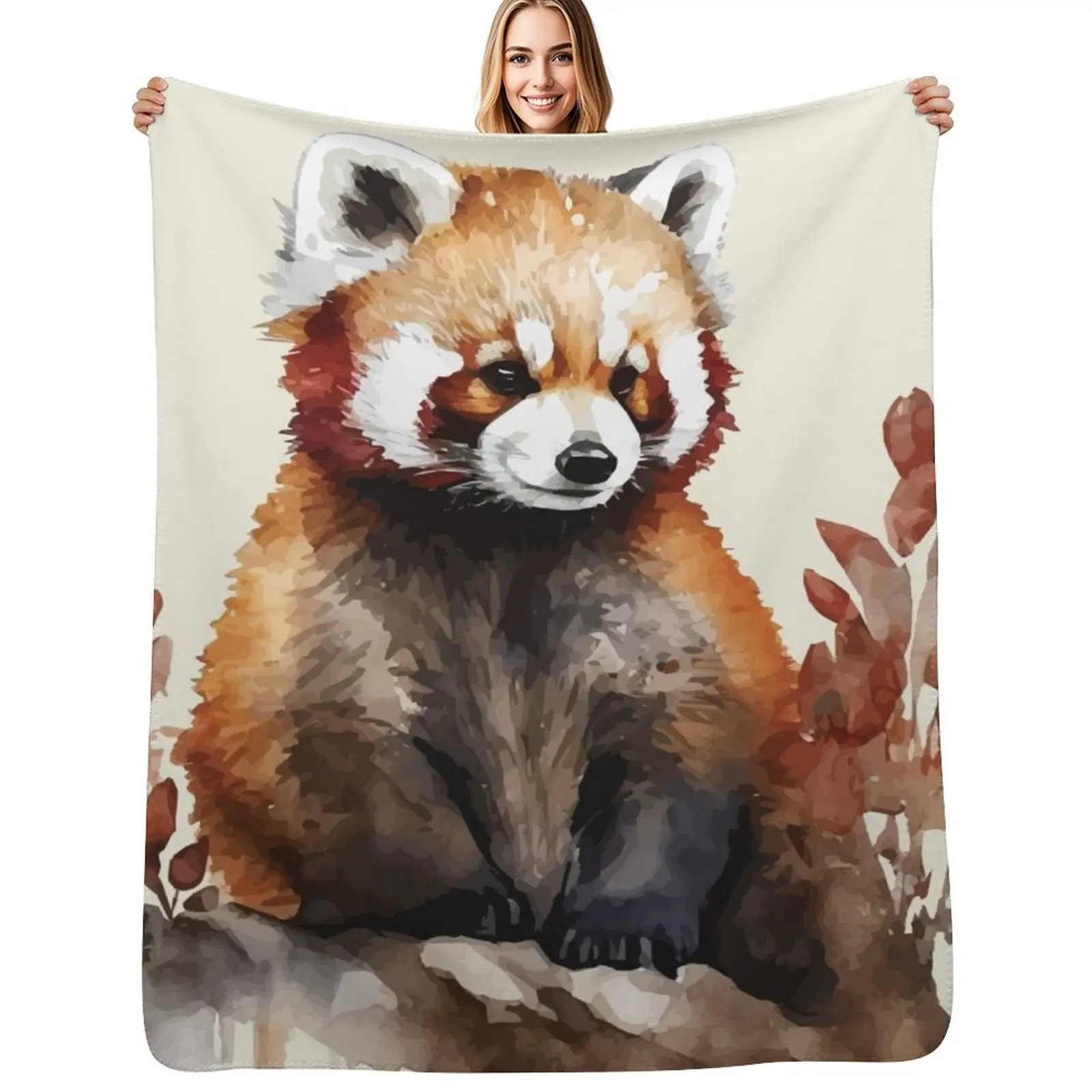 A Cute Red Panda in an Earthy Watercolor - Boho Spirit Animals Throw Blanket Cozy Napping Blanket Gift for Mom Dad
A Cute Red Panda in an Earthy Watercolor - Boho Spirit Animals Throw Blanket Cozy Napping Blanket Gift for Mom Dad