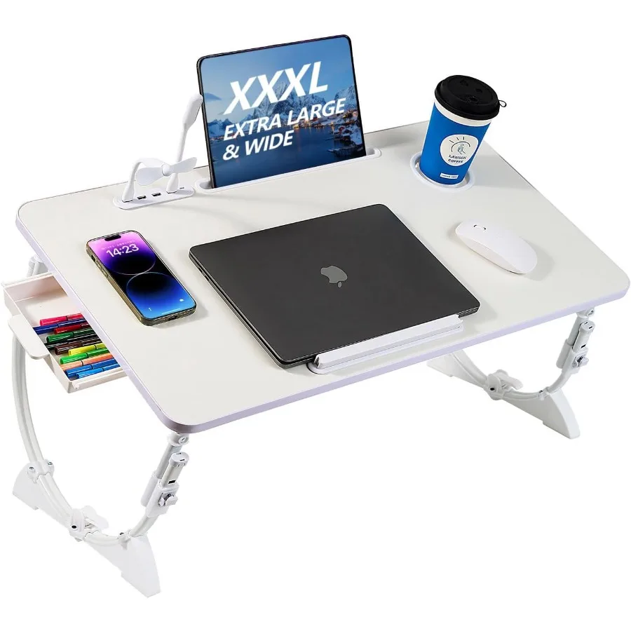 Adjustable Laptop Bed Desk with 4 USB Ports Storage Drawer Cup Holder X-Large Foldable Bed Laptop Table Stand for Couch Sofa Fl
Adjustable Laptop Bed Desk with 4 USB Ports Storage Drawer Cup Holder X-Large Foldable Bed Laptop Table Stand for Couch Sofa Fl