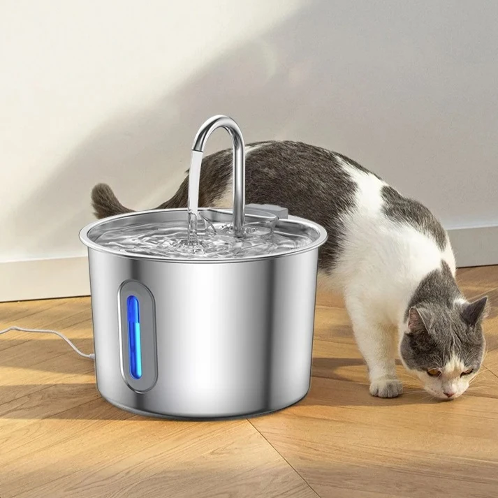 2.2L Automatic Pet Drinking Bowl for Cats Stainless Steel Water Dispenser Smart Watering Fountain Dog Cat Drinker Accessory
2.2L Automatic Pet Drinking Bowl for Cats Stainless Steel Water Dispenser Smart Watering Fountain Dog Cat Drinker Accessory