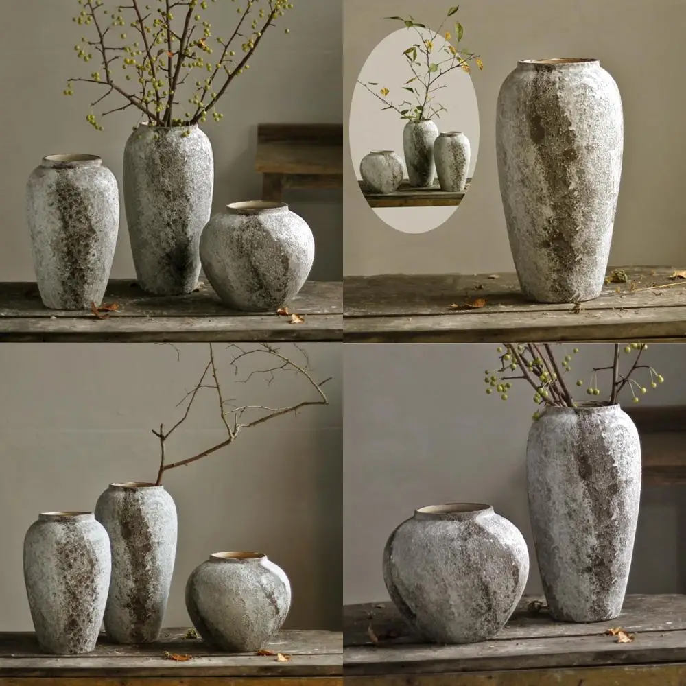 Винтажная напольная ваза из терракоты, большая керамическая декорация для гостиной, высота 35 см, центральное украшение из керамики
Винтажная напольная ваза из терракоты, большая керамическая декорация для гостиной, высота 35 см, центральное украшение из керамики