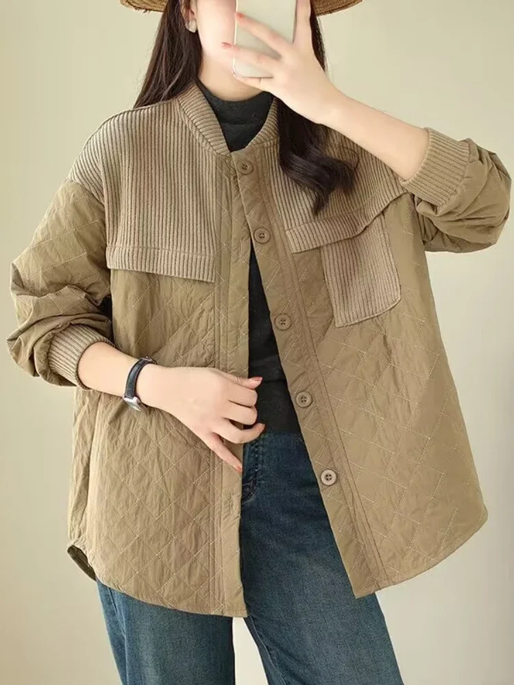 Clothes Women 2024 New Fashion Korea Coats Thin Vintage Jackets O-Neck Single Breasted Streetwear Long Sleeve Top Quilted Z601
Clothes Women 2024 New Fashion Korea Coats Thin Vintage Jackets O-Neck Single Breasted Streetwear Long Sleeve Top Quilted Z601