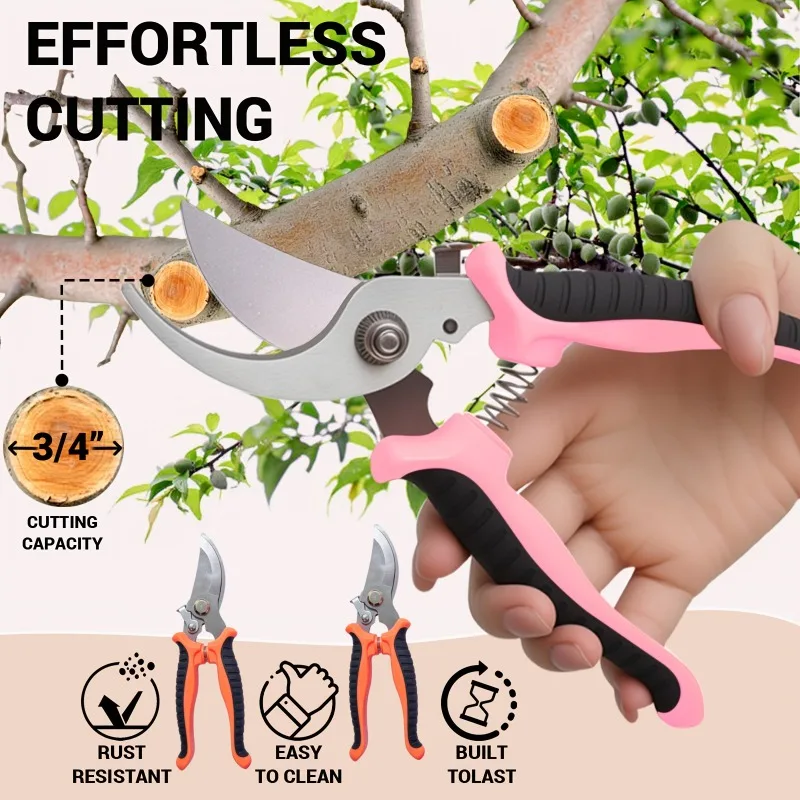 1-Piece Garden Pruning Shears, Powerful Pruning Shears for Fruit Trees, Heavy-Duty Branch Scissors for Home Use, Labor-Saving Garden Pruning Shears, Garden Branch Shears, Pruning Shears
1-Piece Garden Pruning Shears, Powerful Pruning Shears for Fruit Trees, Heavy-Duty Branch Scissors for Home Use, Labor-Saving Garden Pruning Shears, Garden Branch Shears, Pruning Shears