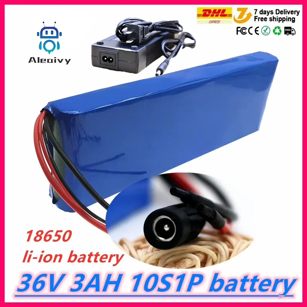 ALEAIVY 36V Battery 10S1P 3Ah 18650 Lithium Ion Battery Pack Ebike Electric Car Bicycle Scooter Belt 20A BMS 250W 350W
ALEAIVY 36V Battery 10S1P 3Ah 18650 Lithium Ion Battery Pack Ebike Electric Car Bicycle Scooter Belt 20A BMS 250W 350W