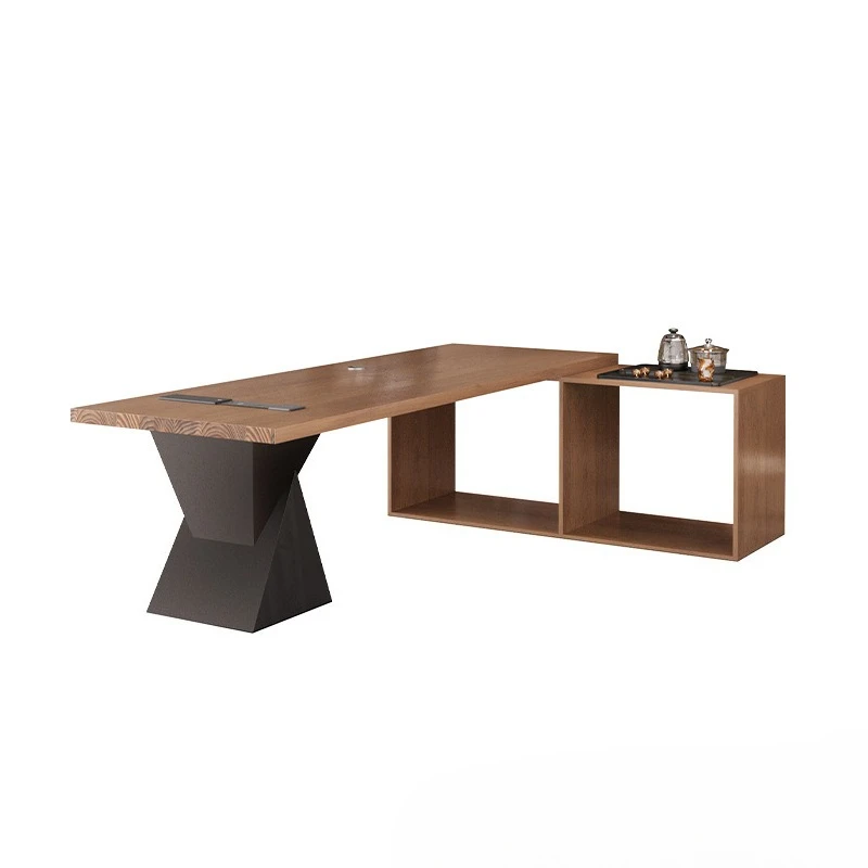 Boss desk simple modern creative L-shaped workbench tea integrated home design computer desk
Boss desk simple modern creative L-shaped workbench tea integrated home design computer desk