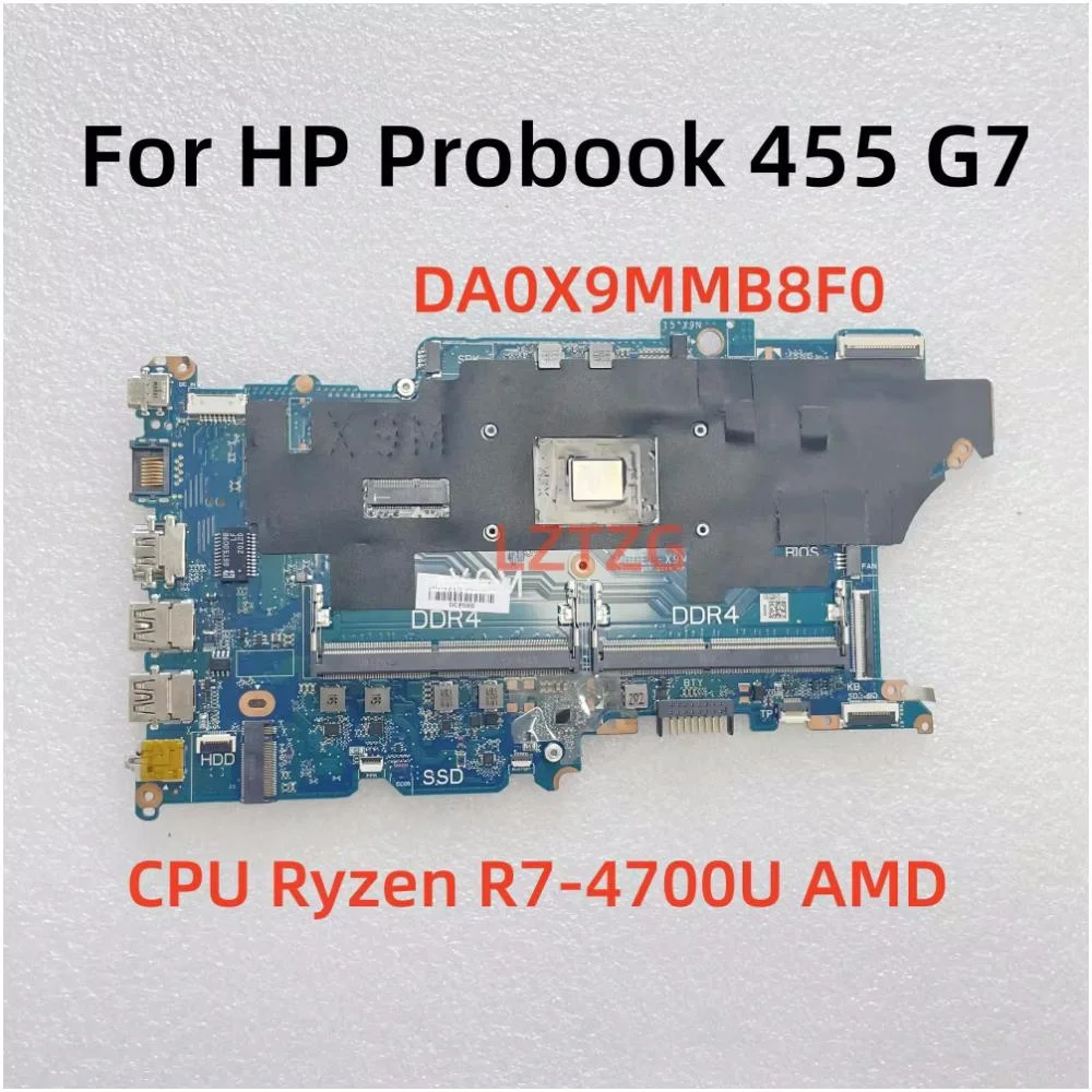 DA0X9MMB8F0 X9M For HP Probook 455 G7 Laptop Motherboard CPU Ryzen R7-4700U DDR4 L98556-601 100% Tested OK
DA0X9MMB8F0 X9M For HP Probook 455 G7 Laptop Motherboard CPU Ryzen R7-4700U DDR4 L98556-601 100% Tested OK
