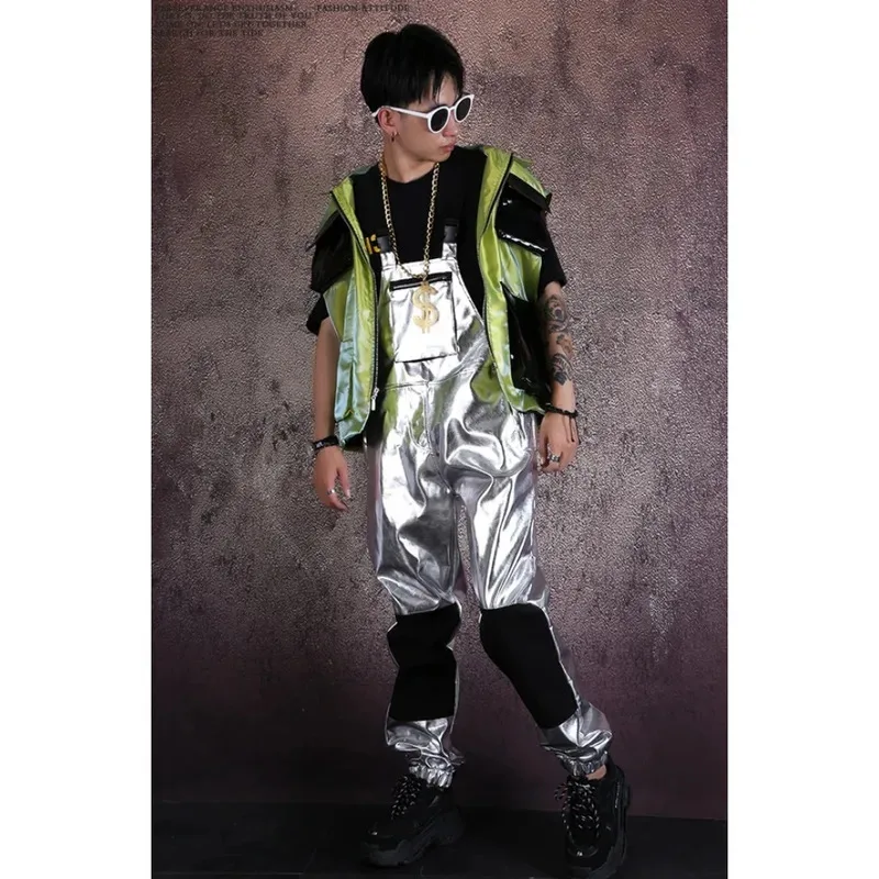 DY20Fashion GOGO Dance DJ Costume Jazz Adult Male Hip Hop Dance Costume Silver Overall Men Hip Hop Pant Nightclub American Cloth
DY20Fashion GOGO Dance DJ Costume Jazz Adult Male Hip Hop Dance Costume Silver Overall Men Hip Hop Pant Nightclub American Cloth