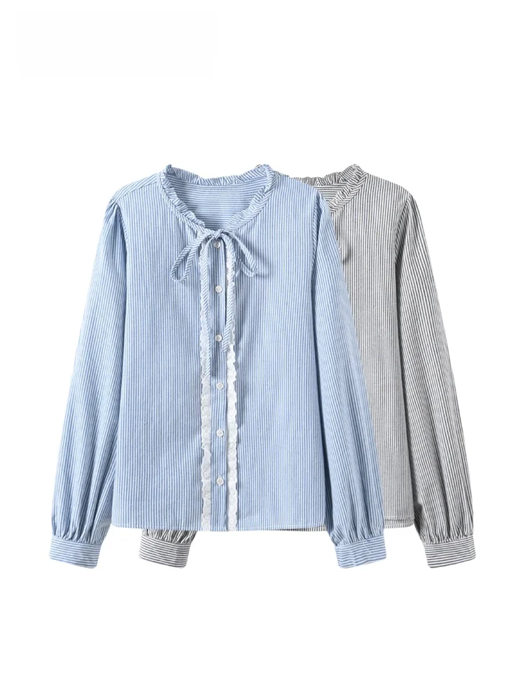 Cara CLUB plus Size Lace Collar Long Sve irt Women Early Spring New Sle Plump Sister Stripe Top Cotton Polyester Spring
Cara CLUB plus Size Lace Collar Long Sve irt Women Early Spring New Sle Plump Sister Stripe Top Cotton Polyester Spring