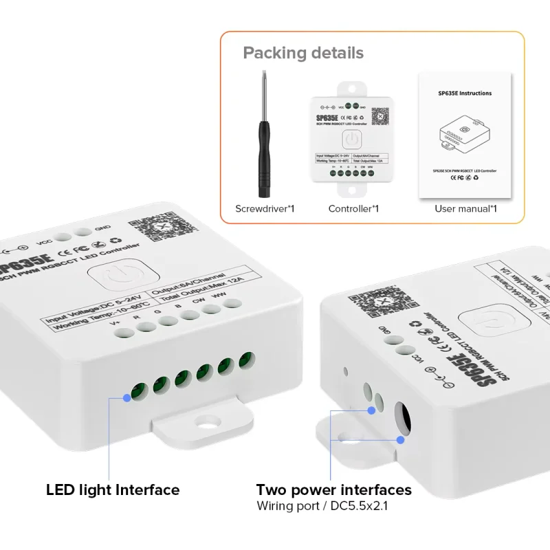 Светодиодный контроллер SP631E-SP635E PWM Bluetooth Music Voice 5050 FCOB DIM CCT RGB RGBW RGBCCT светодиодный Strip IOS Android 2,4G 5V-24V
Светодиодный контроллер SP631E-SP635E PWM Bluetooth Music Voice 5050 FCOB DIM CCT RGB RGBW RGBCCT светодиодный Strip IOS Android 2,4G 5V-24V