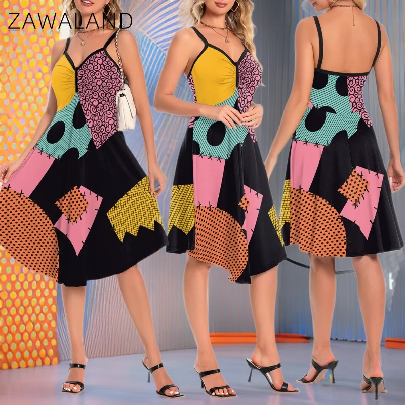 Sally Printing Cosplay Costume Women Fashion Short Sleeve Art Dresses Halloween Party Performance Dress Carnival Festival Outfit
Sally Printing Cosplay Costume Women Fashion Short Sleeve Art Dresses Halloween Party Performance Dress Carnival Festival Outfit
