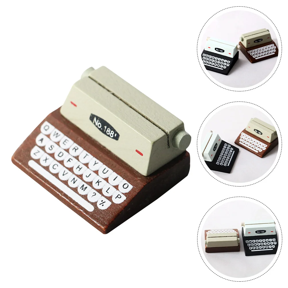 Dollhouse Mini Typewriter Pendulum Retro Decor Accessories Wood Model Miniature with Furniture
Dollhouse Mini Typewriter Pendulum Retro Decor Accessories Wood Model Miniature with Furniture
