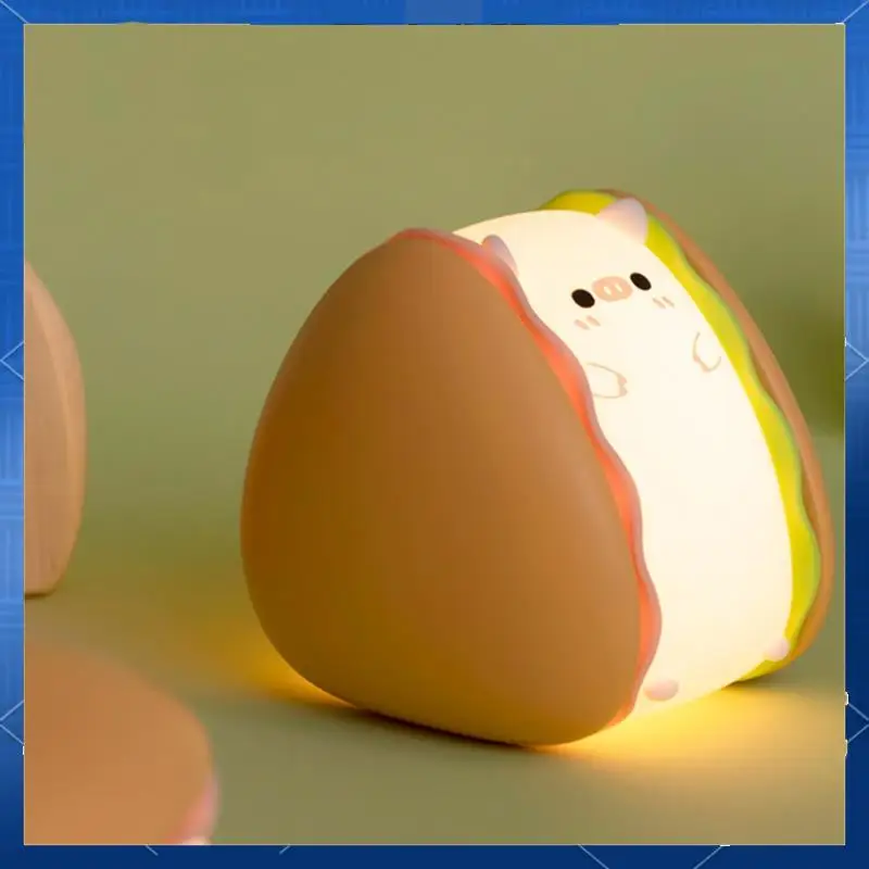 Burger Piggy Silicone Night Light, Night Lights, LED Squishy Novelty Animal Cute Gifts -3 Brightness Levels,Touch Sensor
Burger Piggy Silicone Night Light, Night Lights, LED Squishy Novelty Animal Cute Gifts -3 Brightness Levels,Touch Sensor