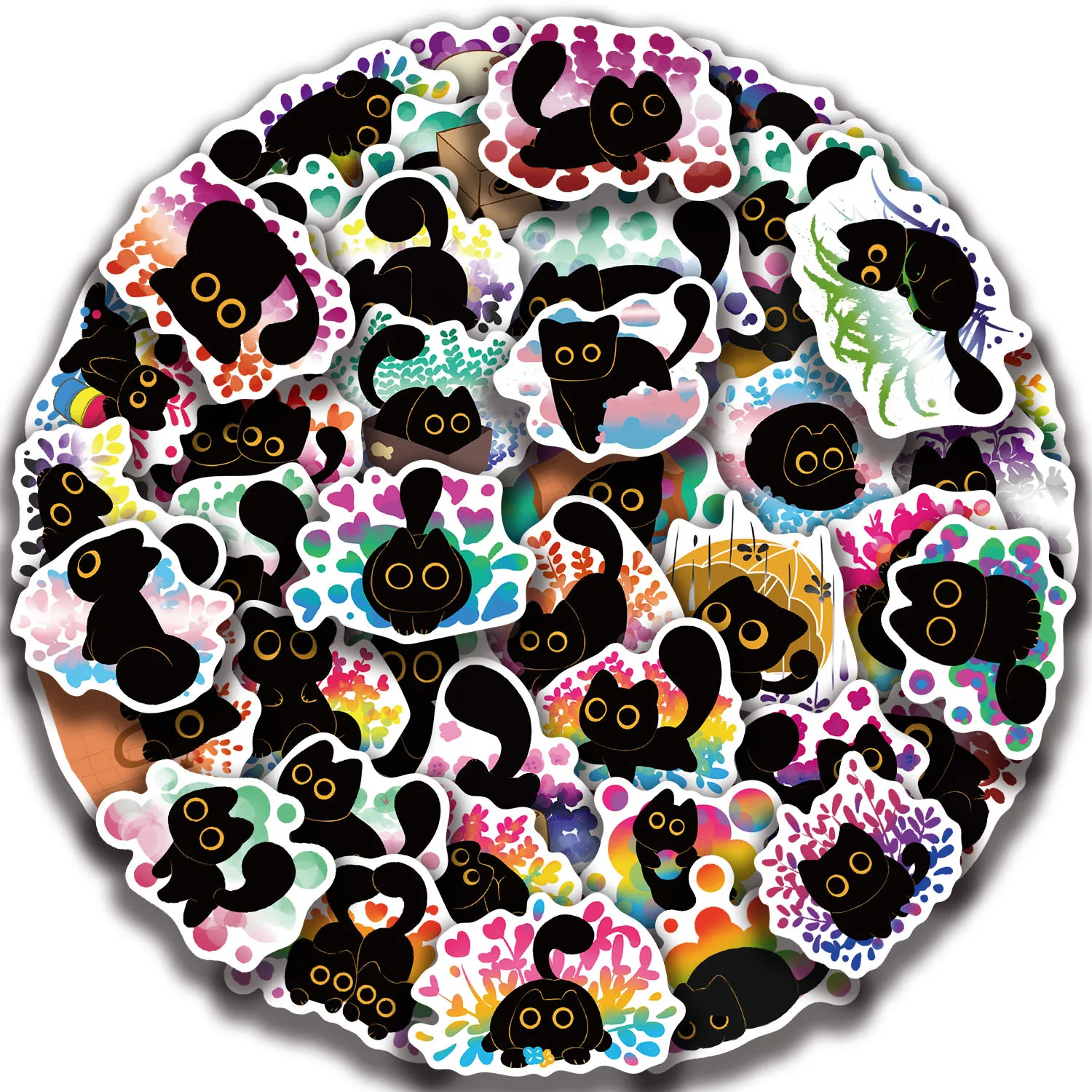 50PCS Cartoon Cute Pride Black Cat Stickers Decals For Phone Laptop Suitcase Notebook Skateboard Waterproof Sticker
50PCS Cartoon Cute Pride Black Cat Stickers Decals For Phone Laptop Suitcase Notebook Skateboard Waterproof Sticker