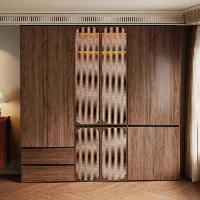 Wardrobe household, bedroom cloakroom small apartment large capacity rattan storage against the wall
Wardrobe household, bedroom cloakroom small apartment large capacity rattan storage against the wall